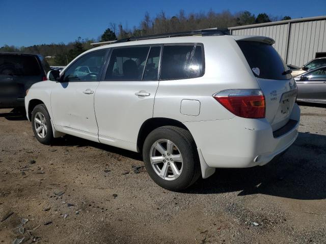 JTEDA41A192005640 - 2009 TOYOTA HIGHLANDER WHITE photo 2