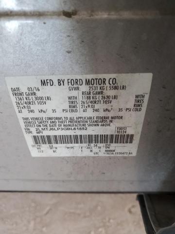 2LMTJ6LP3GBL61852 - 2016 LINCOLN MKX RESERVE SILVER photo 12