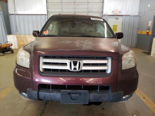 5FNYF28707B038886 - 2007 HONDA PILOT EXL BURGUNDY photo 5