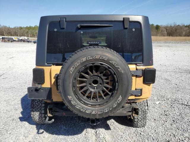 1C4HJWEG5DL684170 - 2013 JEEP WRANGLER U SAHARA Jaune photo 6