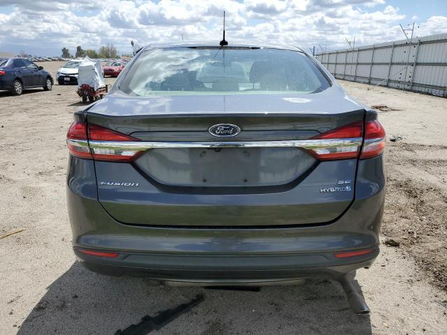 3FA6P0LU5HR319593 - 2017 FORD FUSION SE HYBRID GRAY photo 6