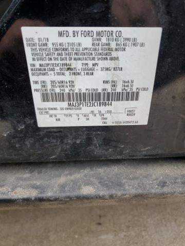 MAJ3P1TE2JC189844 - 2018 FORD ECOSPORT SE 黑色 照片 13