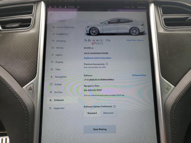 5YJSA1DP8DFP16316 - 2013 TESLA MODEL S WHITE photo 9