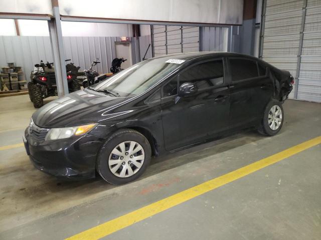 2HGFB2F54CH560947 - 2012 HONDA CIVIC LX BLACK photo 1