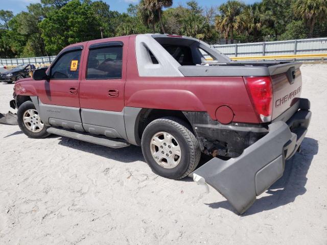 3GNEC13T42G192585 - 2002 CHEVROLET AVALANCHE C1500 MAROON photo 2