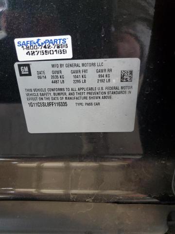 1G11C5SL8FF116335 - 2015 CHEVROLET MALIBU 1LT BLACK photo 13