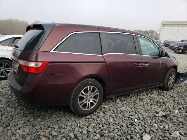 5FNRL5H62BB032036 - 2011 HONDA ODYSSEY EXL BURGUNDY photo 3