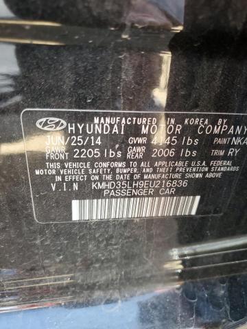 KMHD35LH9EU216836 - 2014 HYUNDAI ELANTRA GT BLACK photo 12