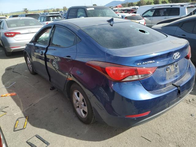 5NPDH4AE5FH569093 - 2015 HYUNDAI ELANTRA SE BLUE photo 2