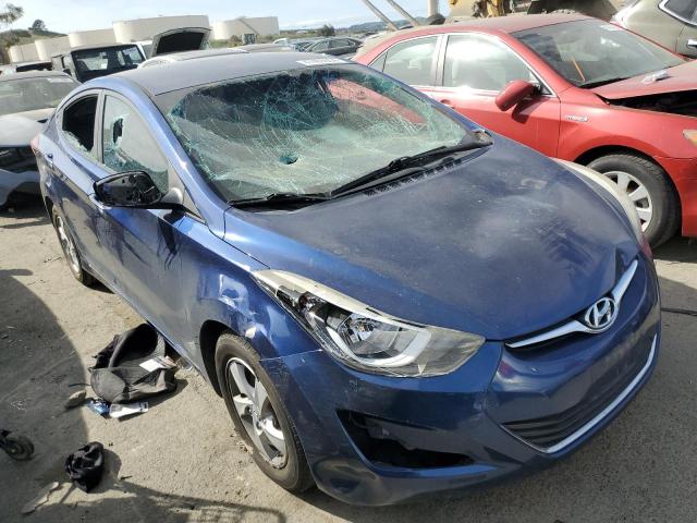 5NPDH4AE5FH569093 - 2015 HYUNDAI ELANTRA SE BLUE photo 4