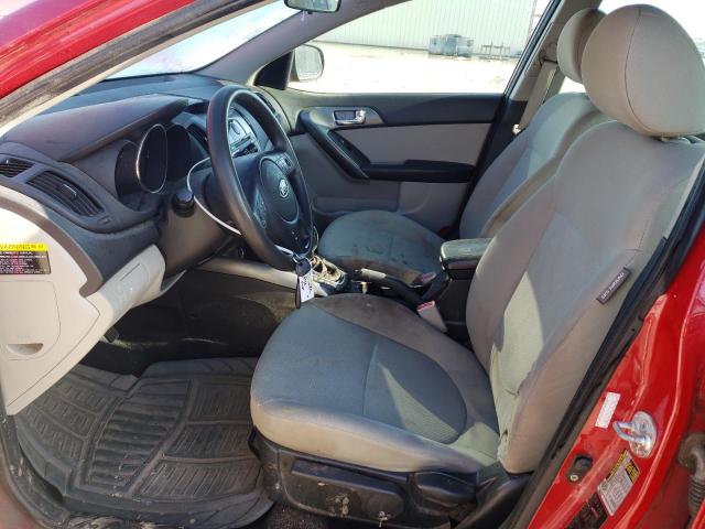 KNAFU4A24D5653538 - 2013 KIA FORTE EX RED photo 7