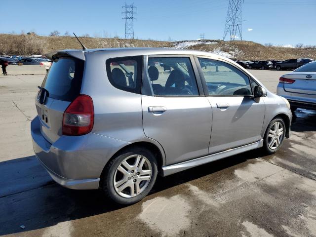 JHMGD38687S028171 - 2007 HONDA FIT S GRAY photo 3