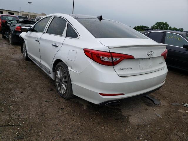 5NPE34AF1FH056404 - 2015 HYUNDAI SONATA SPORT WHITE photo 3