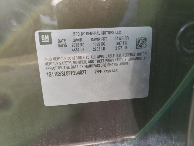 1G11C5SL8FF294827 - 2015 CHEVROLET MALIBU 1LT 紫色 照片 12