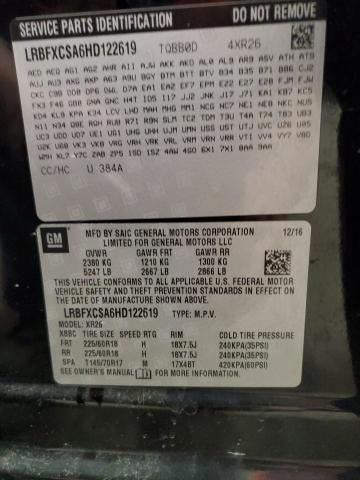 LRBFXCSA6HD122619 - 2017 BUICK ENVISION PREFERRED შავი ფოტო 13