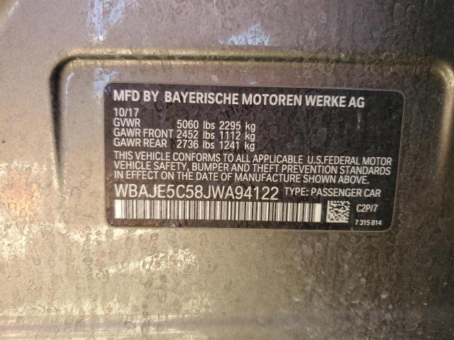 WBAJE5C58JWA94122 - 2018 BMW 540 I BROWN photo 13