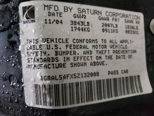 1G8AL54FX5Z132008 - 2005 SATURN ION LEVEL 3 GRAY photo 12