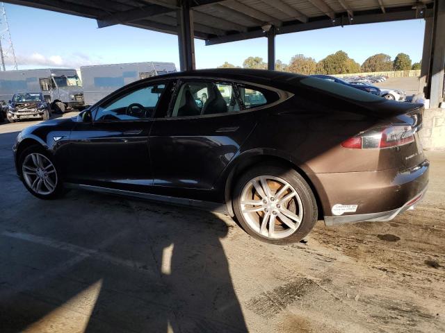 5YJSA1H13EFP49831 - 2014 TESLA MODEL S BROWN photo 2
