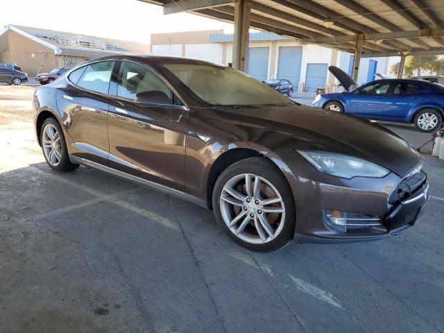 5YJSA1H13EFP49831 - 2014 TESLA MODEL S BROWN photo 4