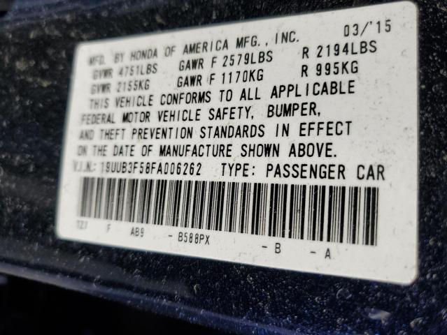 19UUB3F58FA006262 - 2015 ACURA TLX TECH BLUE photo 13