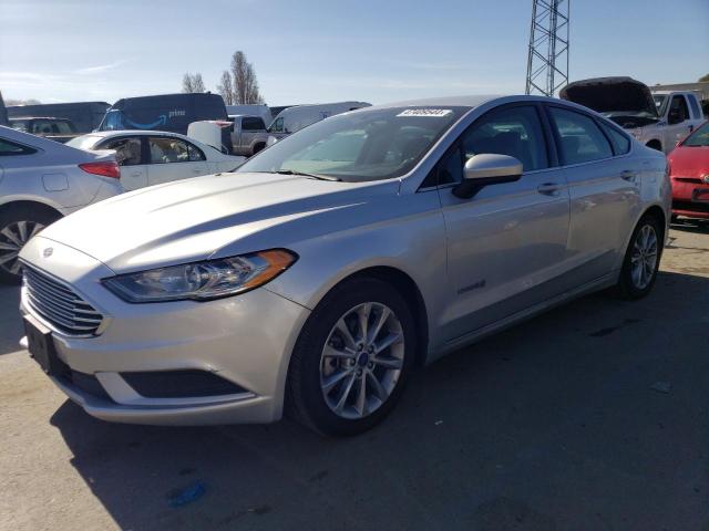 3FA6P0UU8HR172099 - 2017 FORD FUSION S HYBRID SILVER photo 1