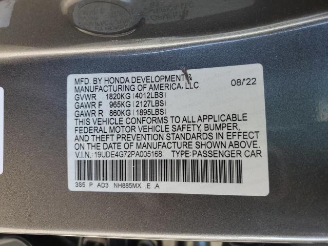 19UDE4G72PA005168 - 2023 ACURA INTEGRA A-SPEC TECH GRAY photo 12