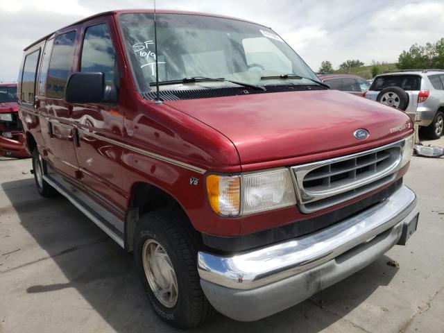 1FDRE14W21HB05148 - 2001 FORD ECONOLINE E150 VAN BURGUNDY photo 1