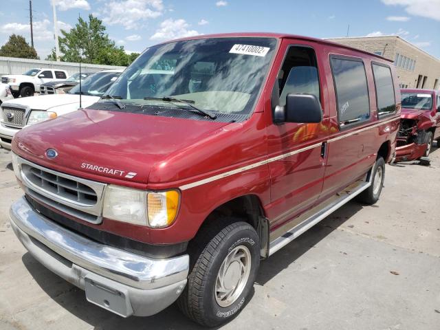 1FDRE14W21HB05148 - 2001 FORD ECONOLINE E150 VAN BURGUNDY photo 9