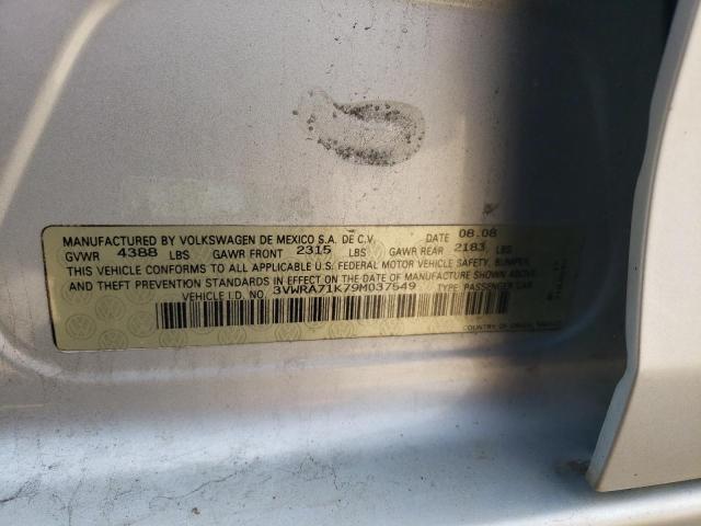 3VWRA71K79M037549 - 2009 VOLKSWAGEN JETTA WOLFSBURG 灰色 照片 13