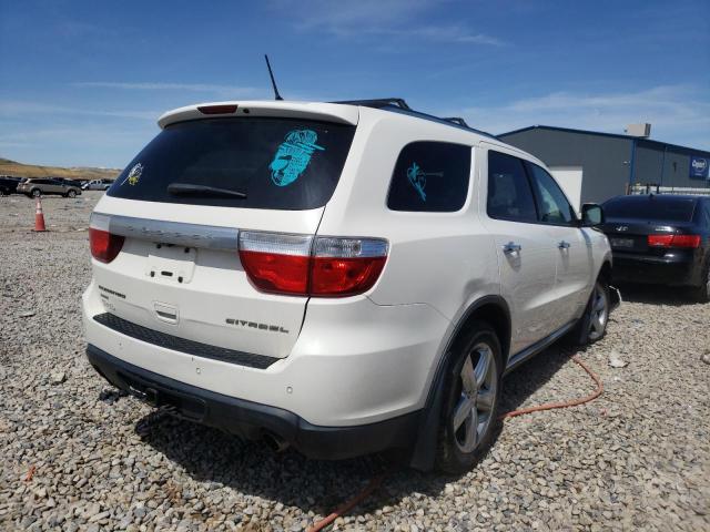 1D4SE5GT1BC694712 - 2011 DODGE DURANGO CITADEL WHITE photo 4