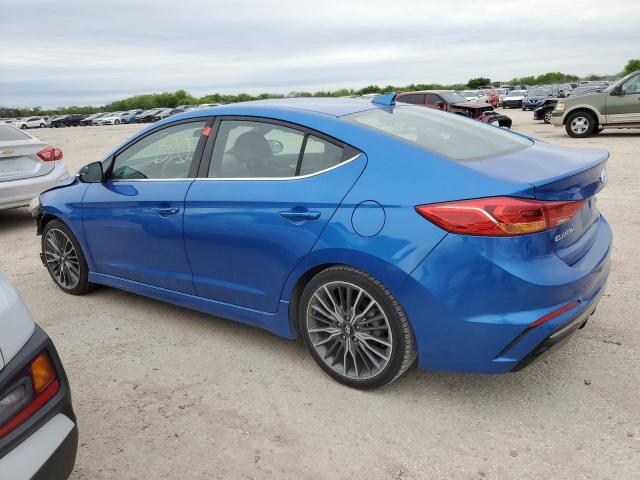 KMHD04LB2HU364541 - 2017 HYUNDAI ELANTRA SPORT BLUE photo 2