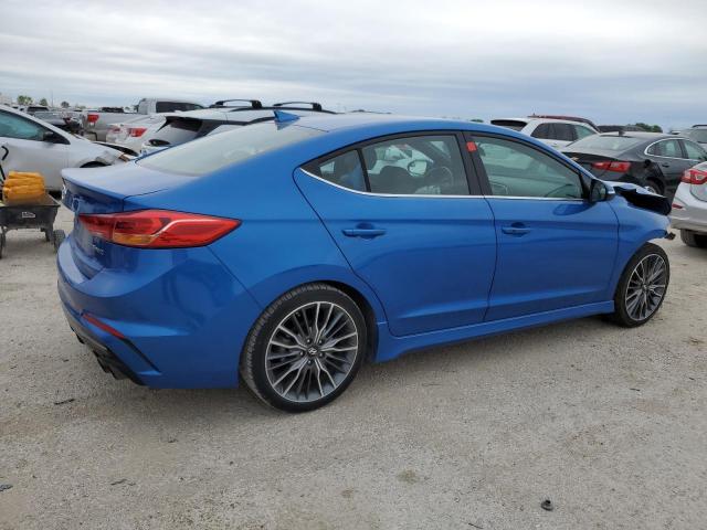 KMHD04LB2HU364541 - 2017 HYUNDAI ELANTRA SPORT BLUE photo 3