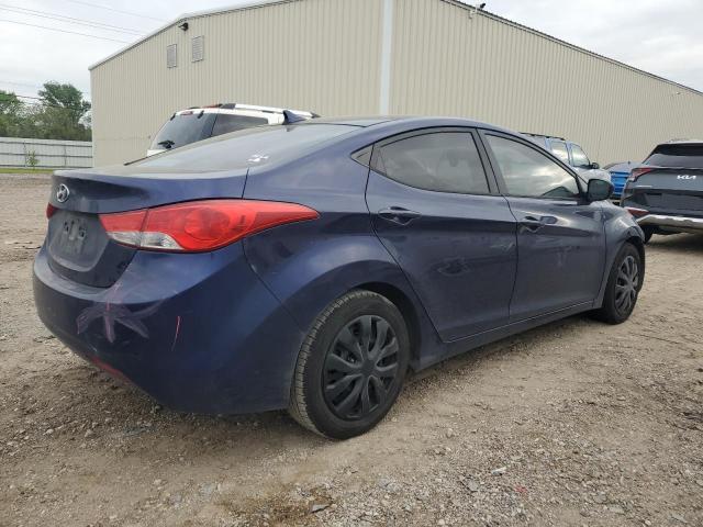 5NPDH4AE9DH229958 - 2013 HYUNDAI ELANTRA GLS BLUE photo 3