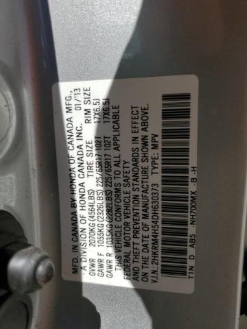 2HKRM4H54DH630373 - 2013 HONDA CR-V EX SILVER photo 13