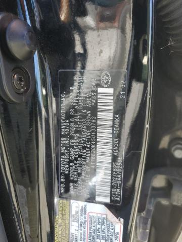 4T1BE30K45U433782 - 2005 TOYOTA CAMRY LE BLACK photo 12