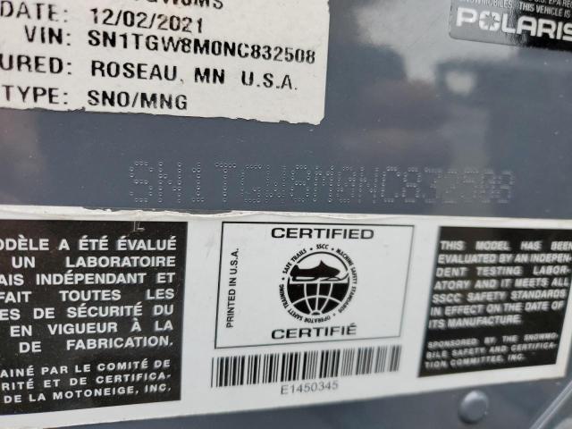 SN1TGW8M0NC832508 - 2022 POLA SNOWMOBILE GRAY photo 10