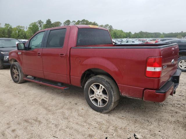 1FTRW12W57KD08664 - 2007 FORD F150 SUPERCREW RED photo 2