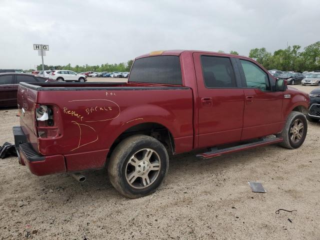 1FTRW12W57KD08664 - 2007 FORD F150 SUPERCREW RED photo 3