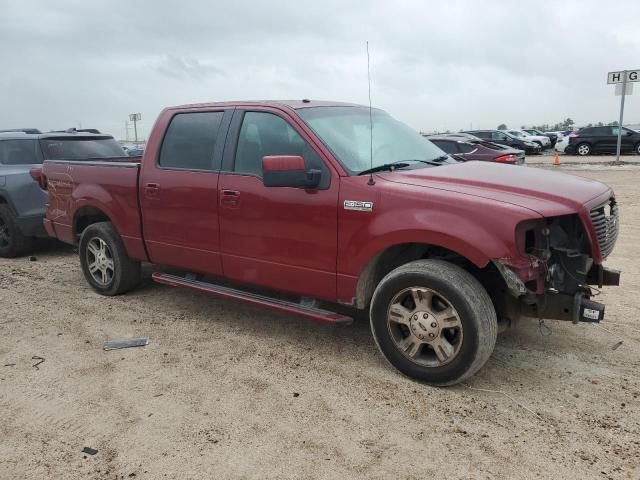 1FTRW12W57KD08664 - 2007 FORD F150 SUPERCREW RED photo 4