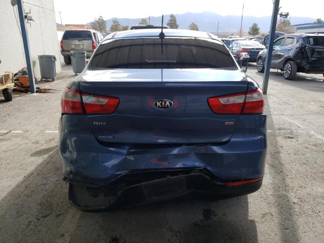 KNADM4A34G6666725 - 2016 KIA RIO LX BLUE photo 6