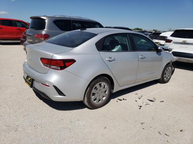 3KPA24AD1NE491491 - 2022 KIA RIO LX SILVER photo 3