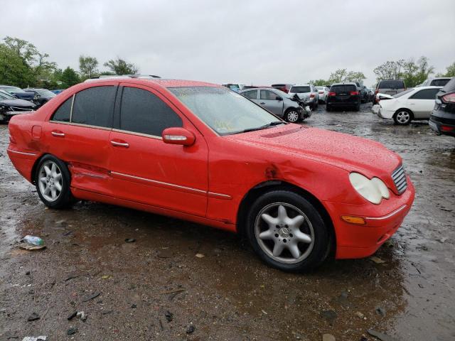 WDBRF81J94F508383 - 2004 MERCEDES-BENZ C 240 4MATIC RED photo 4