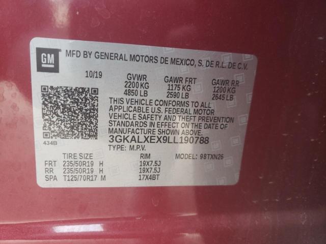 3GKALXEX9LL190788 - 2020 GMC TERRAIN DENALI RED photo 13