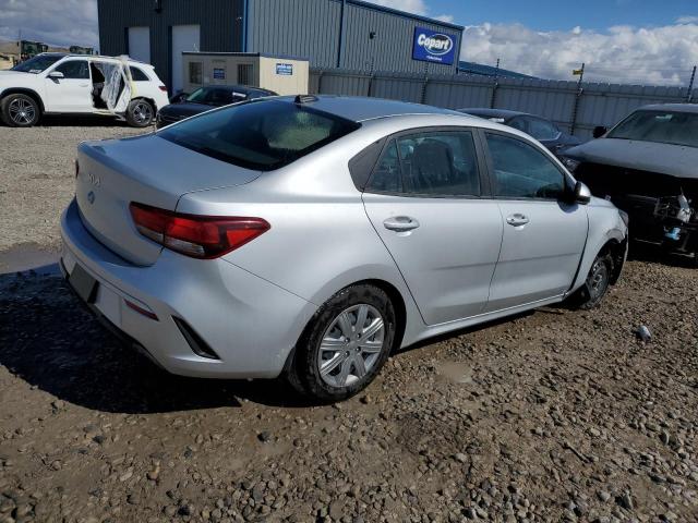 3KPA24AD4NE486608 - 2022 KIA RIO LX SILVER photo 3