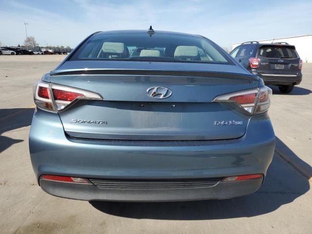 KMHE24L16GA042099 - 2016 HYUNDAI SONATA HYBRID BLUE photo 6