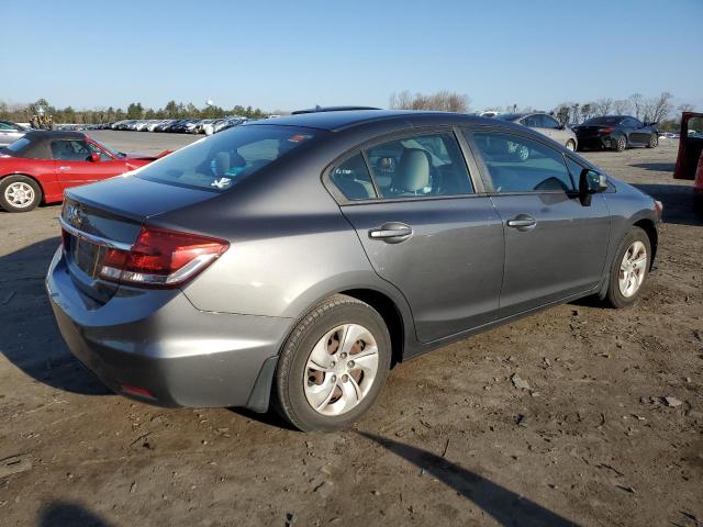 2HGFB2F59DH566728 - 2013 HONDA CIVIC LX GRAY photo 3