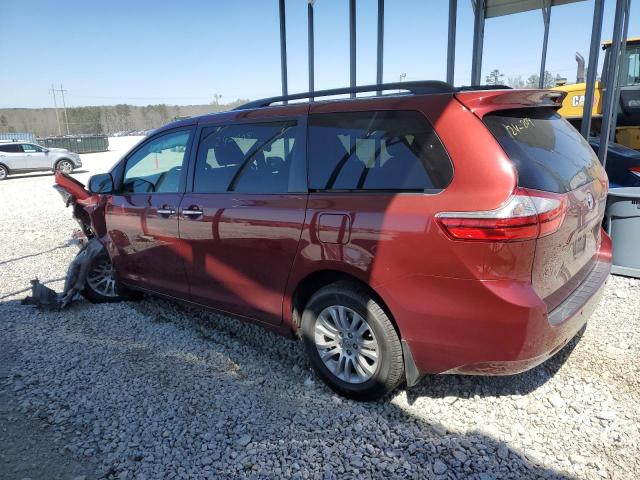 5TDYK3DC9FS571561 - 2015 TOYOTA SIENNA XLE MAROON photo 2