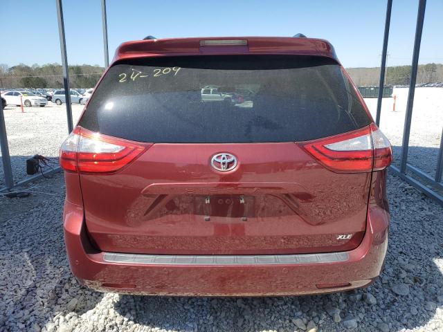 5TDYK3DC9FS571561 - 2015 TOYOTA SIENNA XLE MAROON photo 6