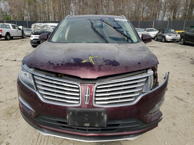 5LMCJ2D95HUL57301 - 2017 LINCOLN MKC SELECT 勃艮第红 照片 5