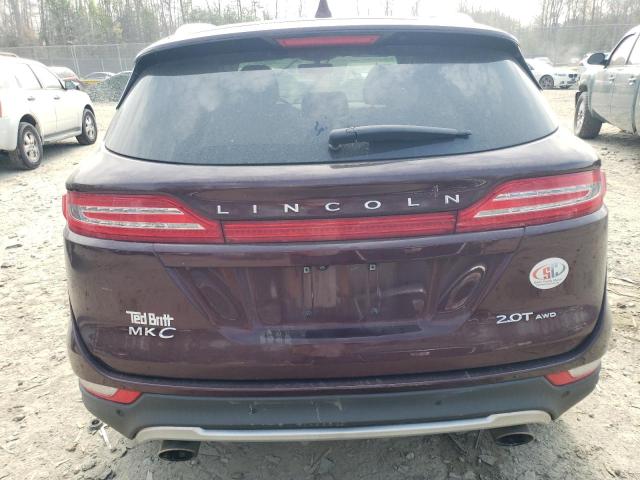 5LMCJ2D95HUL57301 - 2017 LINCOLN MKC SELECT 勃艮第红 照片 6